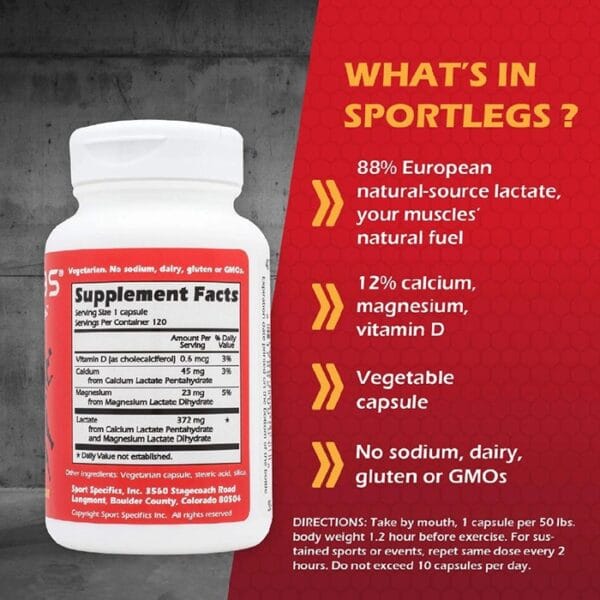 SportLegs Fast Fitness Boost Pre-Workout Lactic Acid Supplement - Image 7