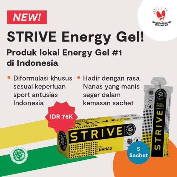 Strive Energy Gel Rasa Nanas 24gr / Suplemen Olahraga Fitness - Image 3