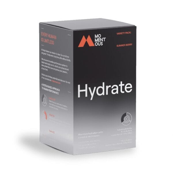 Momentous | Hydrate - Hydration Powder Monodose | Electrolyte Drink Mix | Easy Open Single-Serving Stick