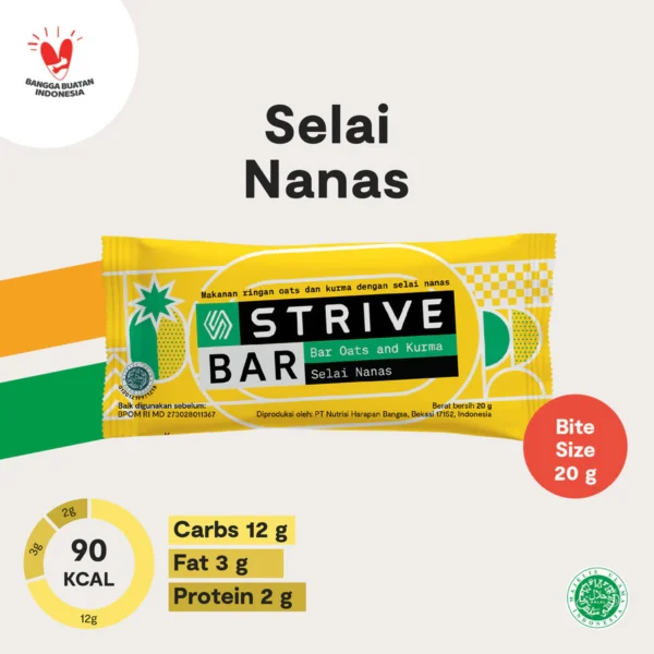 STRIVE ENERGY BAR - BITE SIZE 1 Box Isi 5pcs @20gr - Image 2